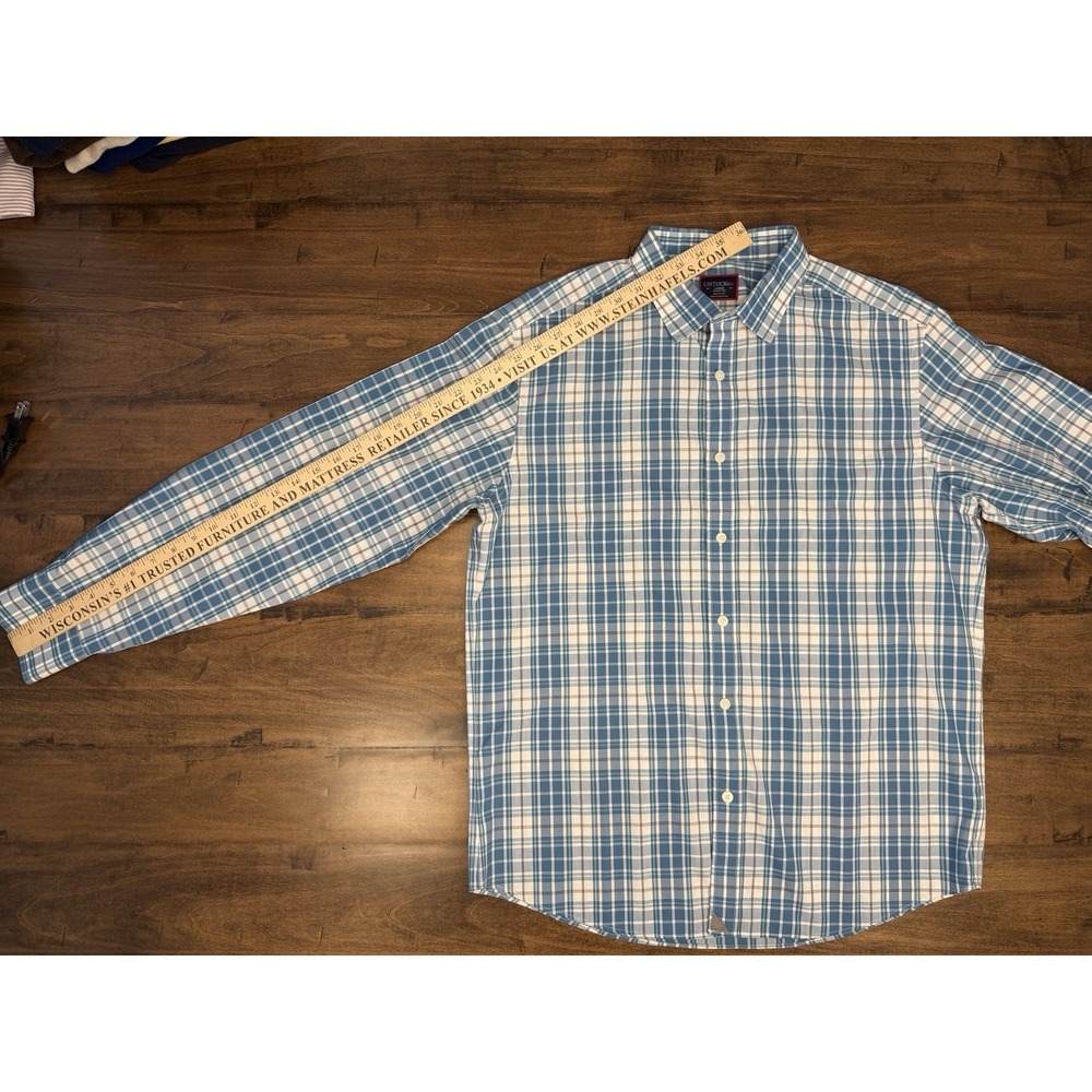 UNTUCKit Men's Blue, Checked, Long Sleeve, Cotton, Large - Picture 7 of 10